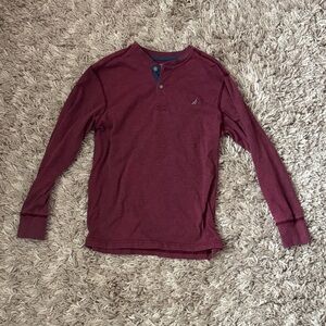 Nautica Maroon Long Sleeve Tee